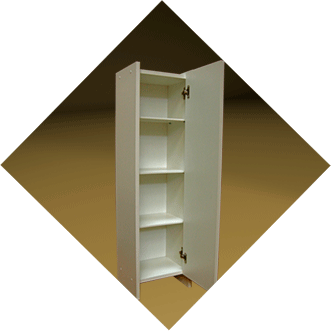 Arm&aacute;rio com 3 prateleiras regul&aacute;veis.