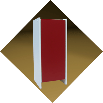 Arm&aacute;rio com porta colorida