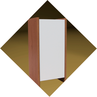 Arm&aacute;rio com 3 prateleiras regul&aacute;veis.