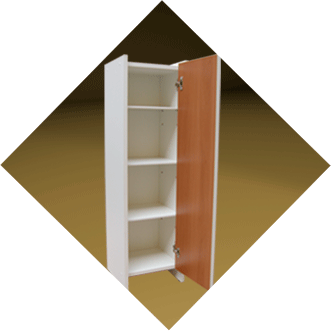 Arm&aacute;rio com 3 prateleiras regul&aacute;veis.